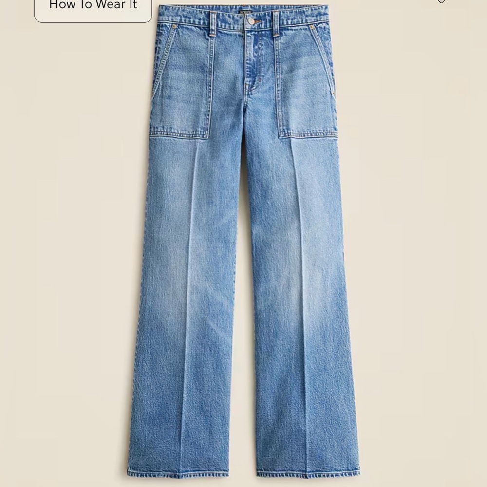 J. Crew Light Blue Wide-Leg Jeans